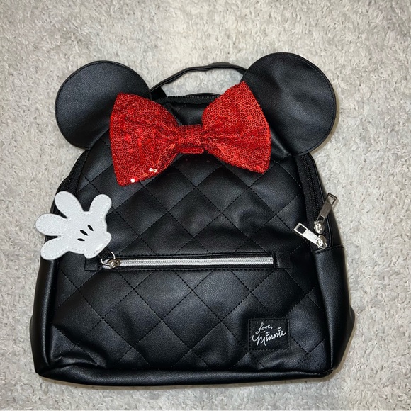 Disney Bags Nwot Minnie Mouse Disney Small Backpack Black Poshmark